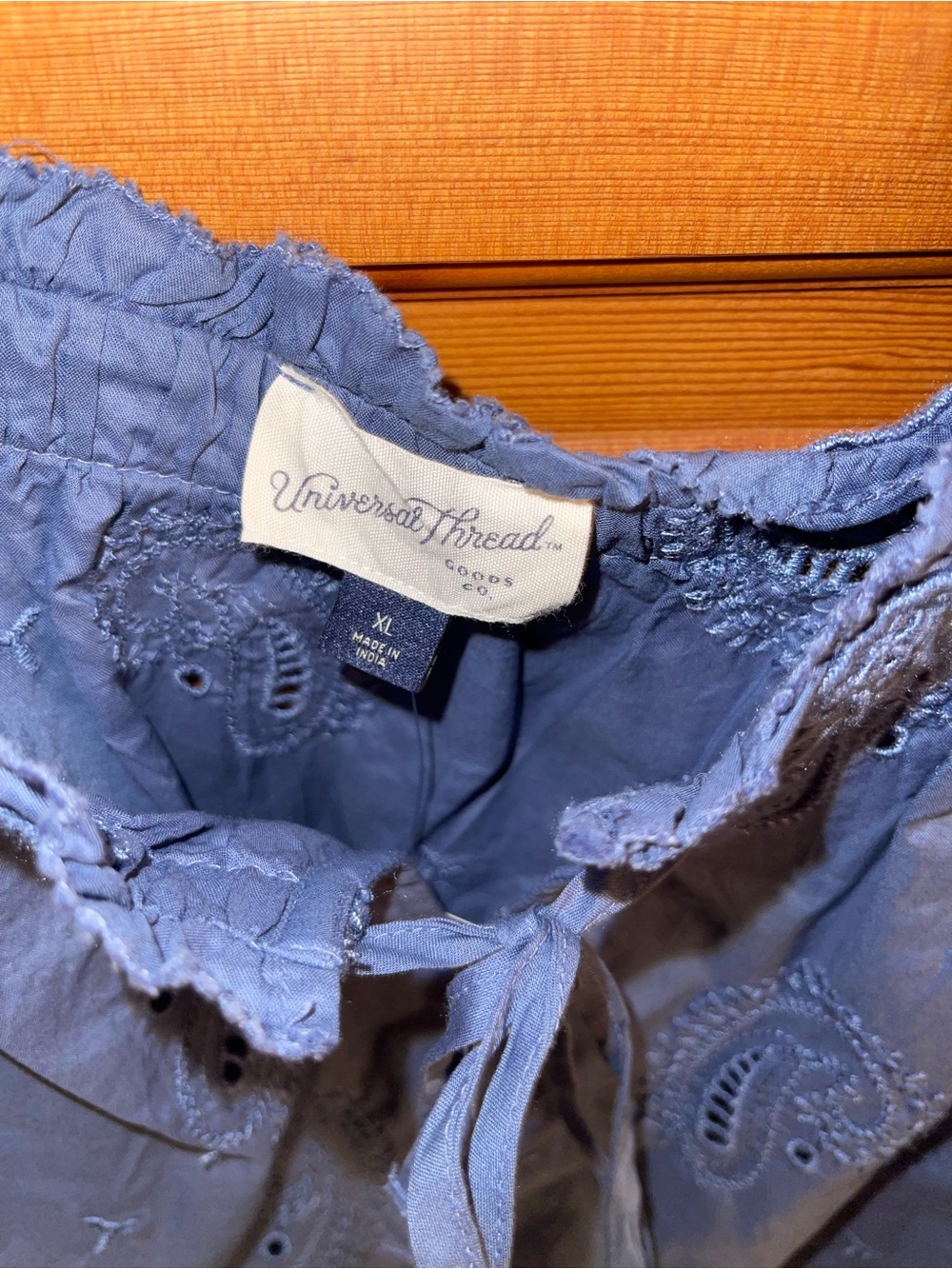 Universal Thread Blue Eyelet Ruffled Strap Tank - Picture 8 of 11